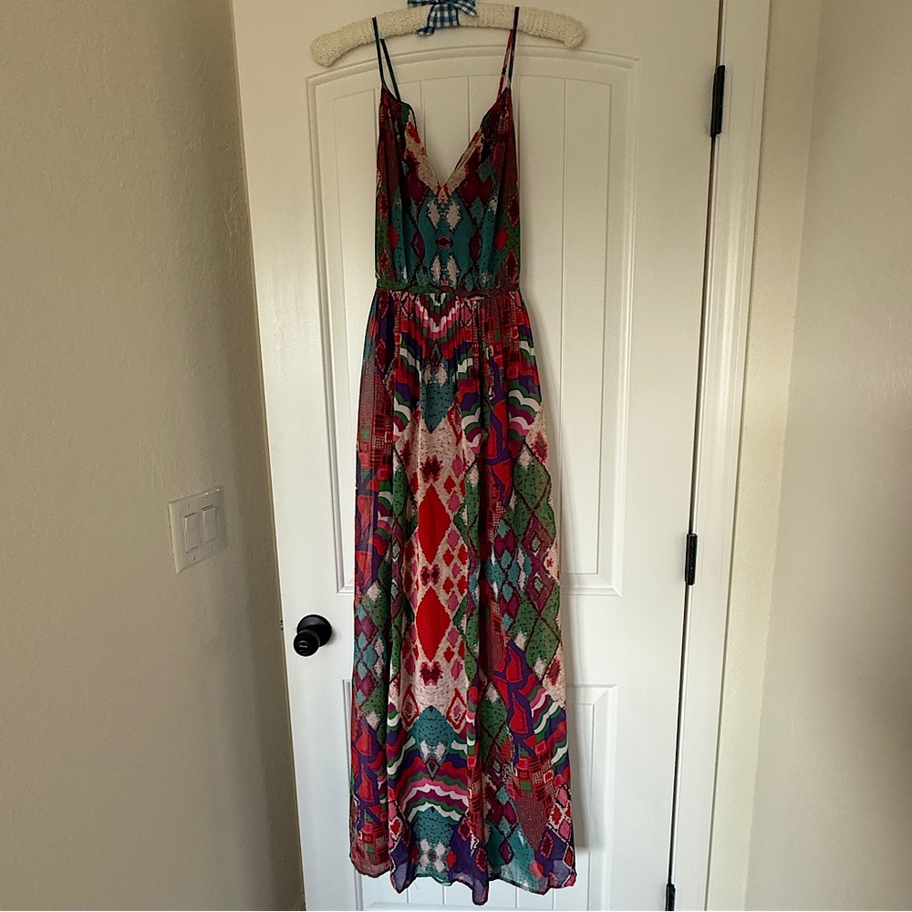 Anthropologie Multicolor Patterned Maxi Dress